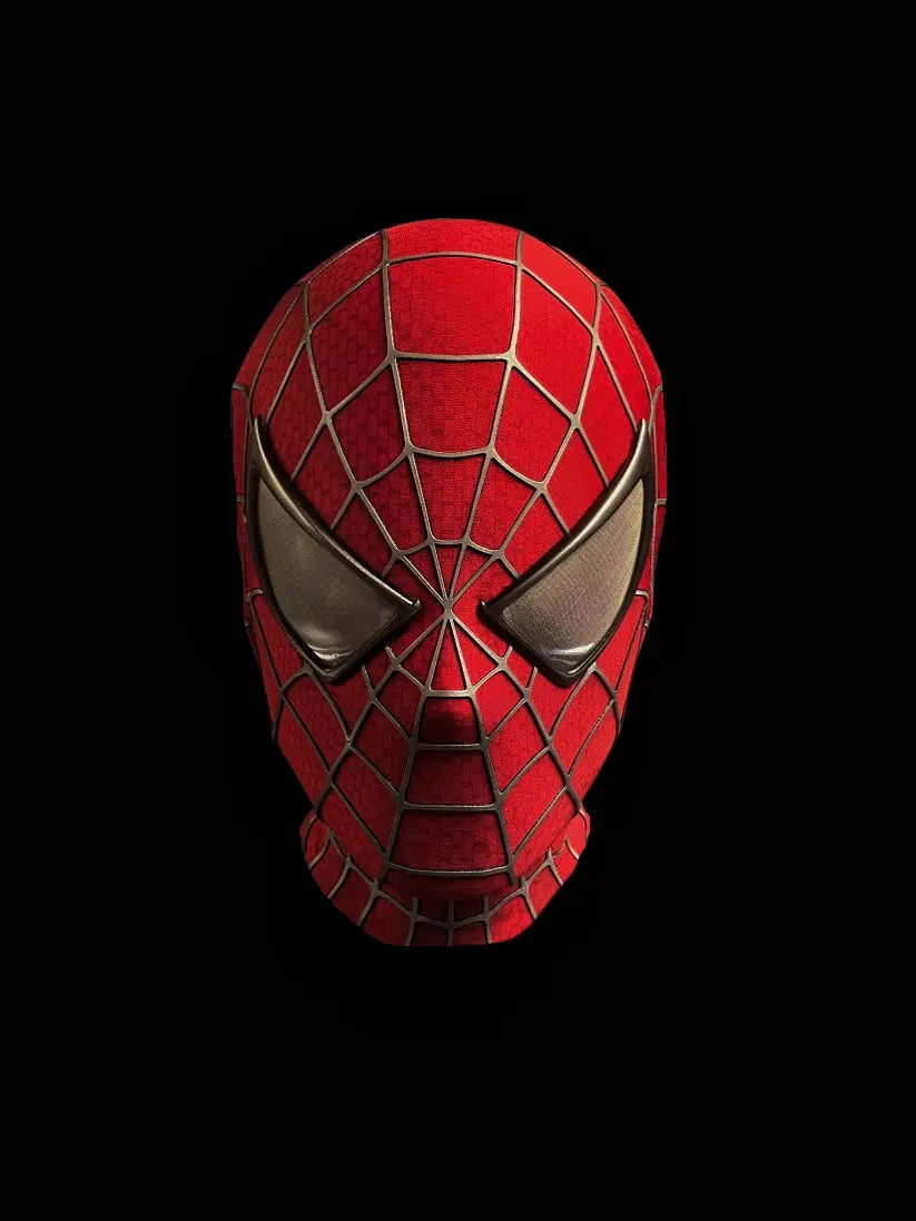 Sam Raimi Spidey Mask (Adults) with Face Shell & 3D Rubber Web, Wearable Movie Prop Replica Become your own hero