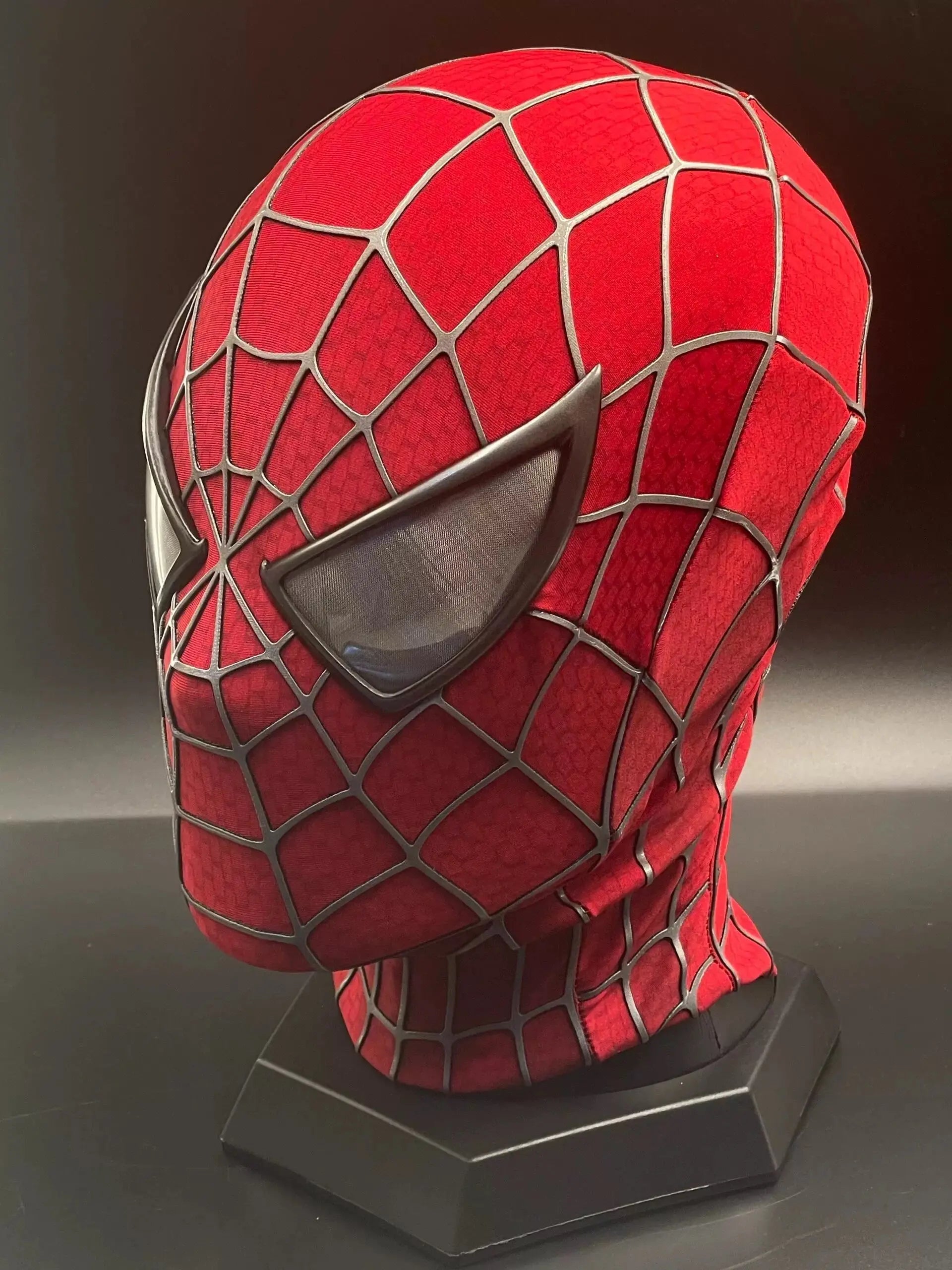 Sam Raimi Spidey Mask (Adults) with Face shell & 3D Rubber Web, Wearable Movie Prop Replica Become your own hero
