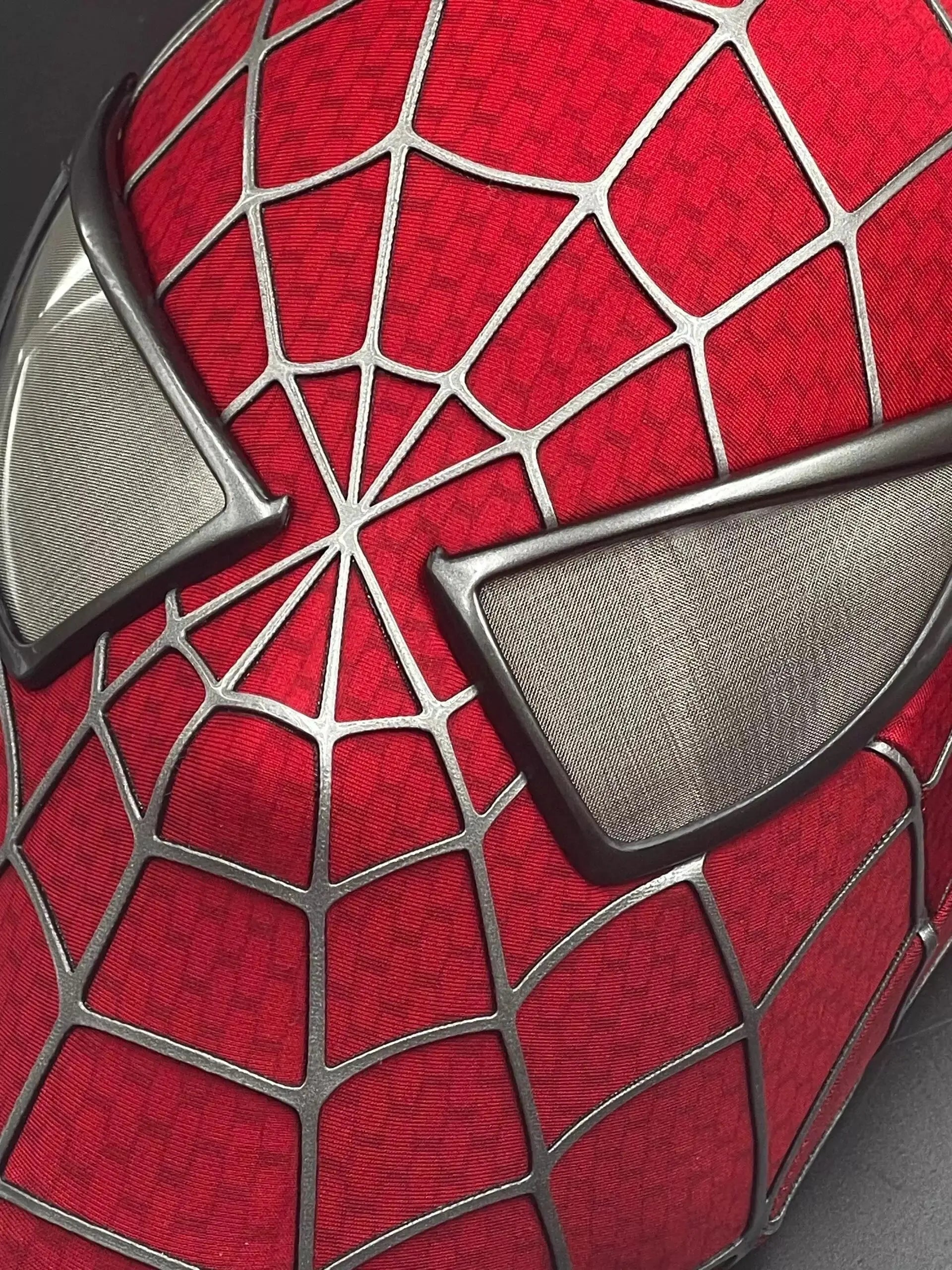 Sam Raimi Spidey Mask (Adults) with Face shell & 3D Rubber Web, Wearable Movie Prop Replica Become your own hero