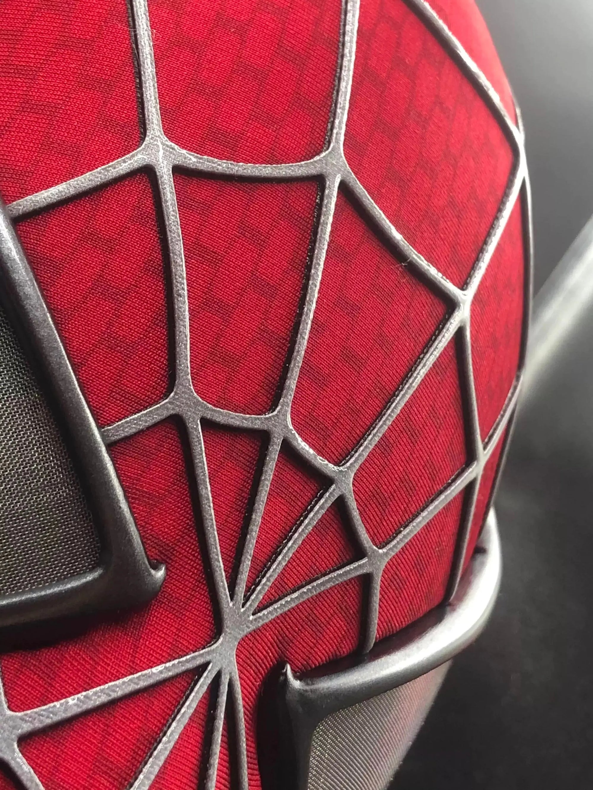 Sam Raimi Spidey Mask (Adults) with Face shell & 3D Rubber Web, Wearable Movie Prop Replica Become your own hero