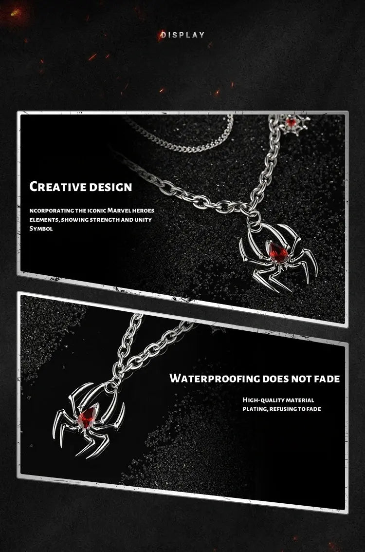 Marvel Spider-Man Necklace Women's High-End Sense of Men NB Design
