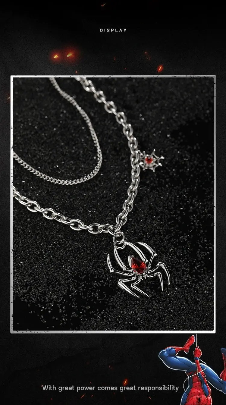 Marvel Spider-Man Necklace Women's High-End Sense of Men NB Design