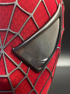 Sam Raimi Spidey Mask (Adults) with Face shell & 3D Rubber Web, Wearable Movie Prop Replica Become your own hero