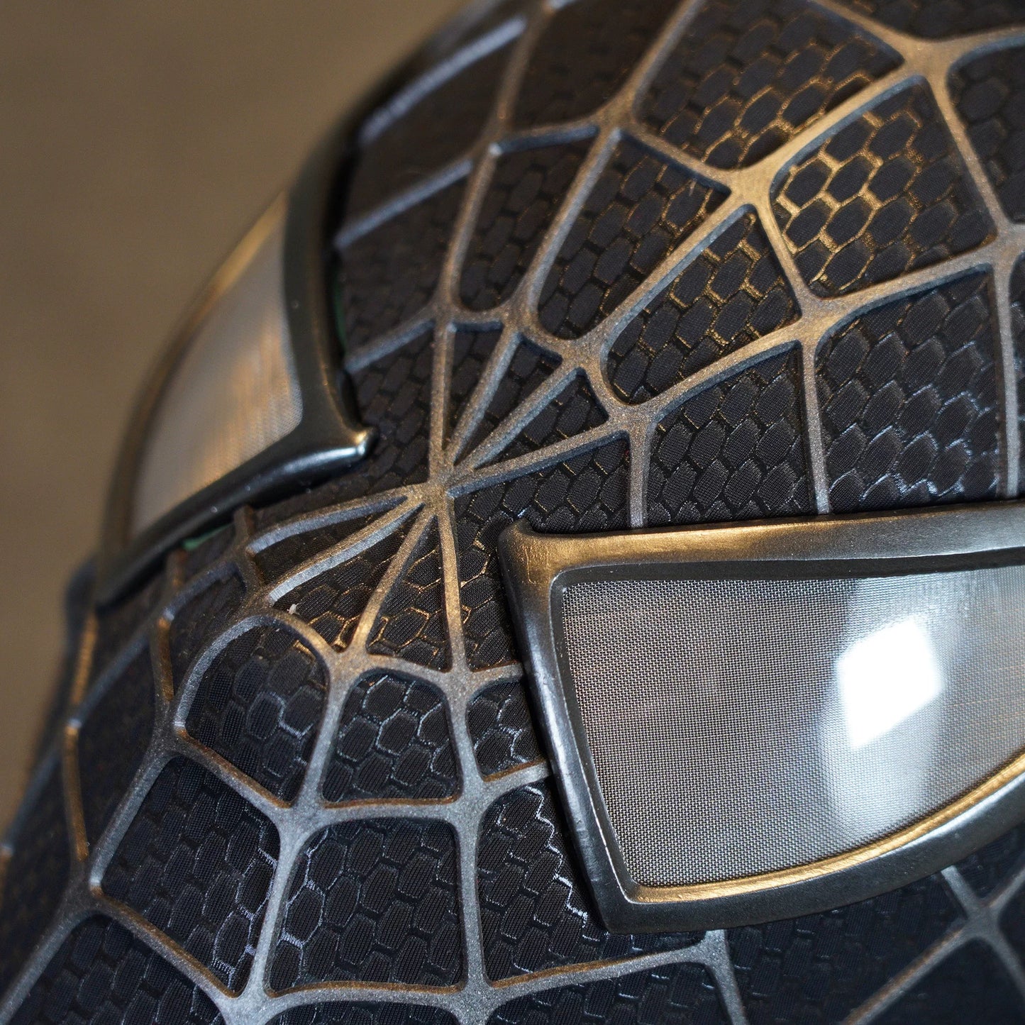 Sam Raimi Spidey3 venom mask (Adults) with Face shell & 3D Rubber Web, Wearable Movie Prop Replica
